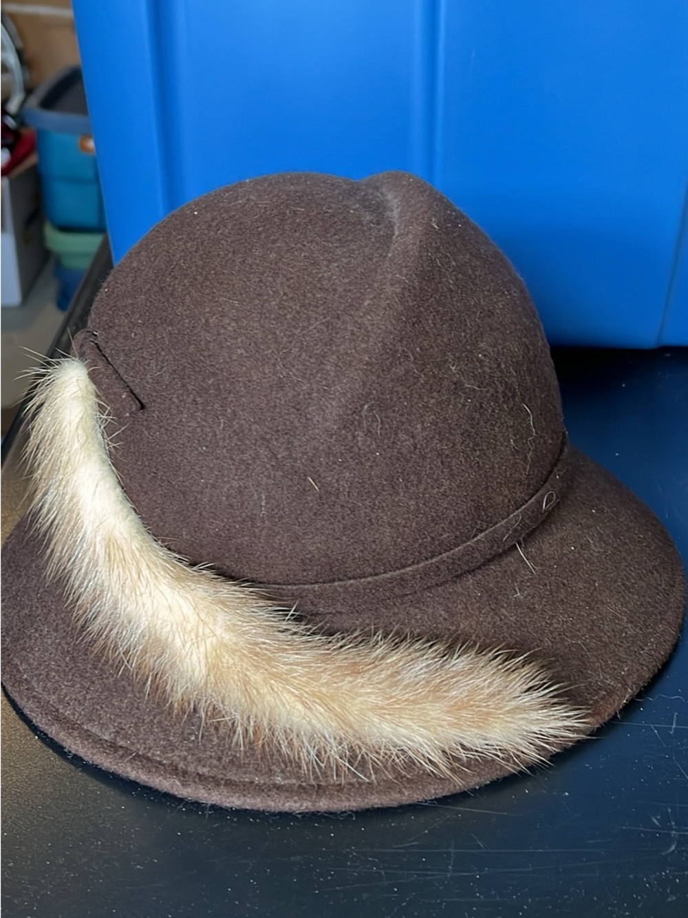 Lancaster Brown Wool Hat with Brim